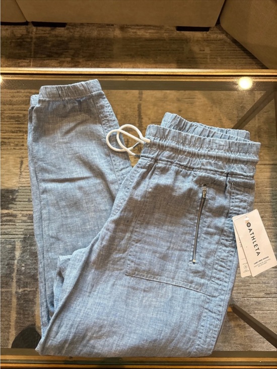 Athleta Pants - Athleta Light Blue Chambray Jogger Track Pants